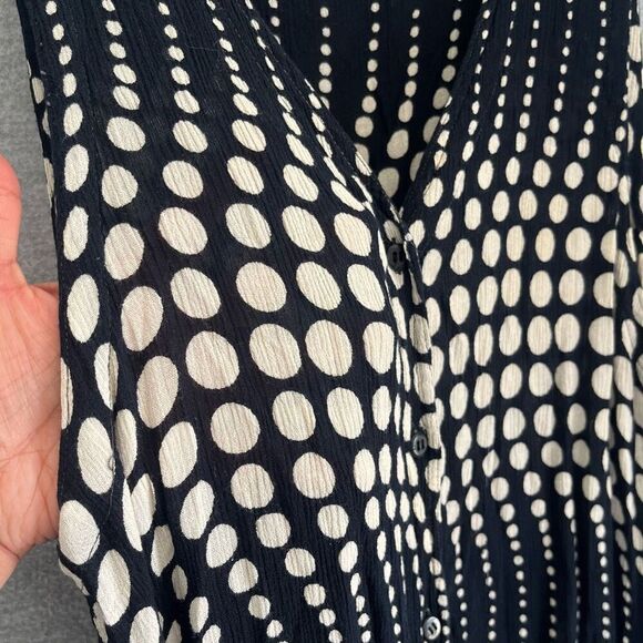 Vintage Gauze Rayon Tunic Womens Large Boho Hippie Sleeveless Button Up Vest - Picture 5 of 13